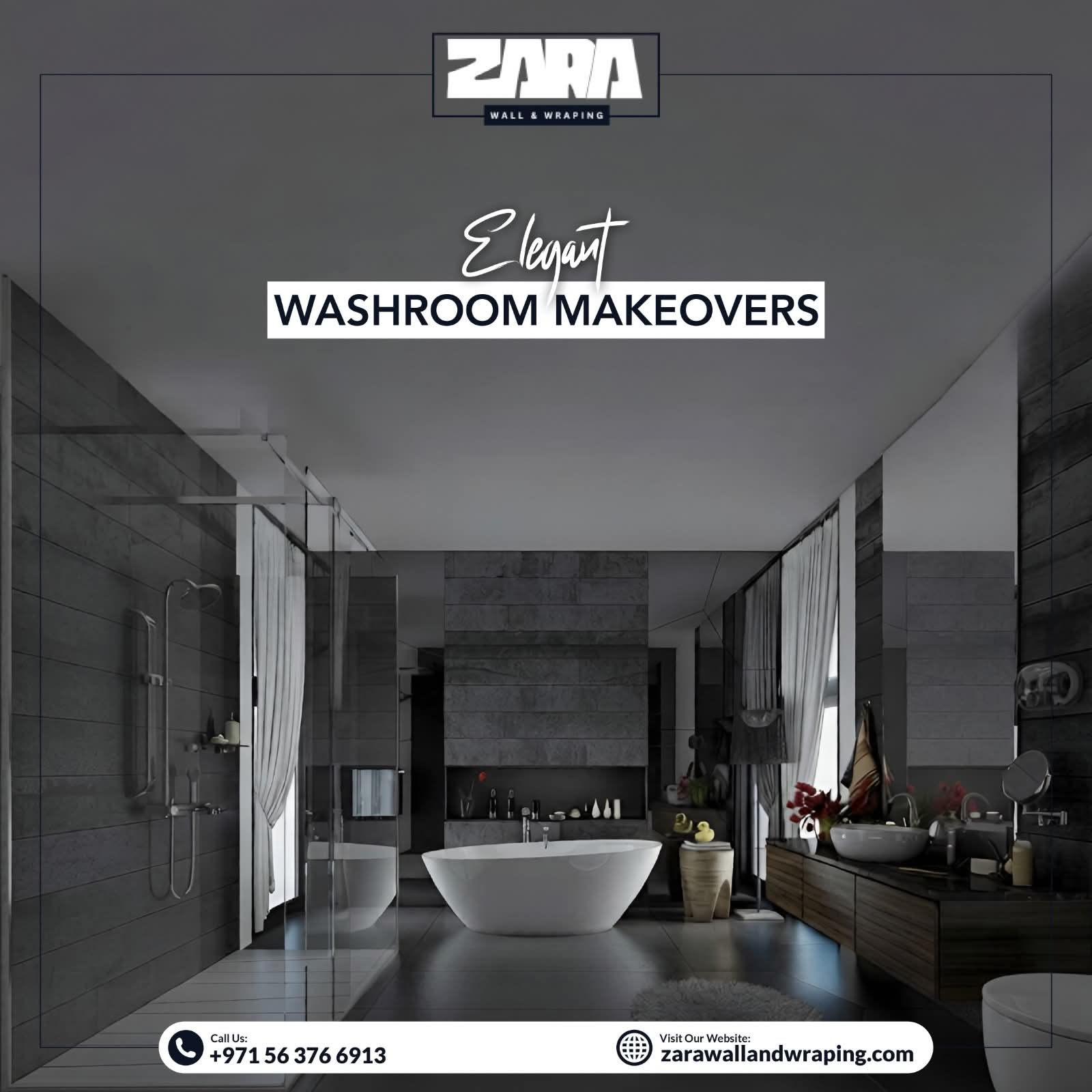luxury modern washroom interior design with elegant finishes